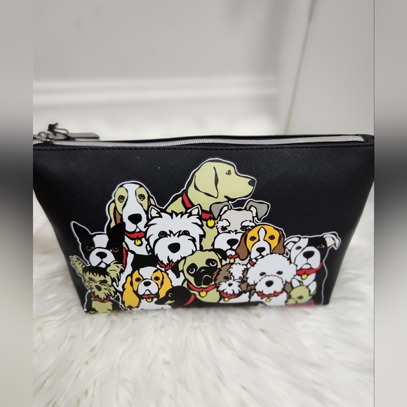 🔹️Marc Tetro 🔹️Love My Dogs black  Makeup Cosmetic Zippered Case ✨️🖤 - Picture 1 of 4